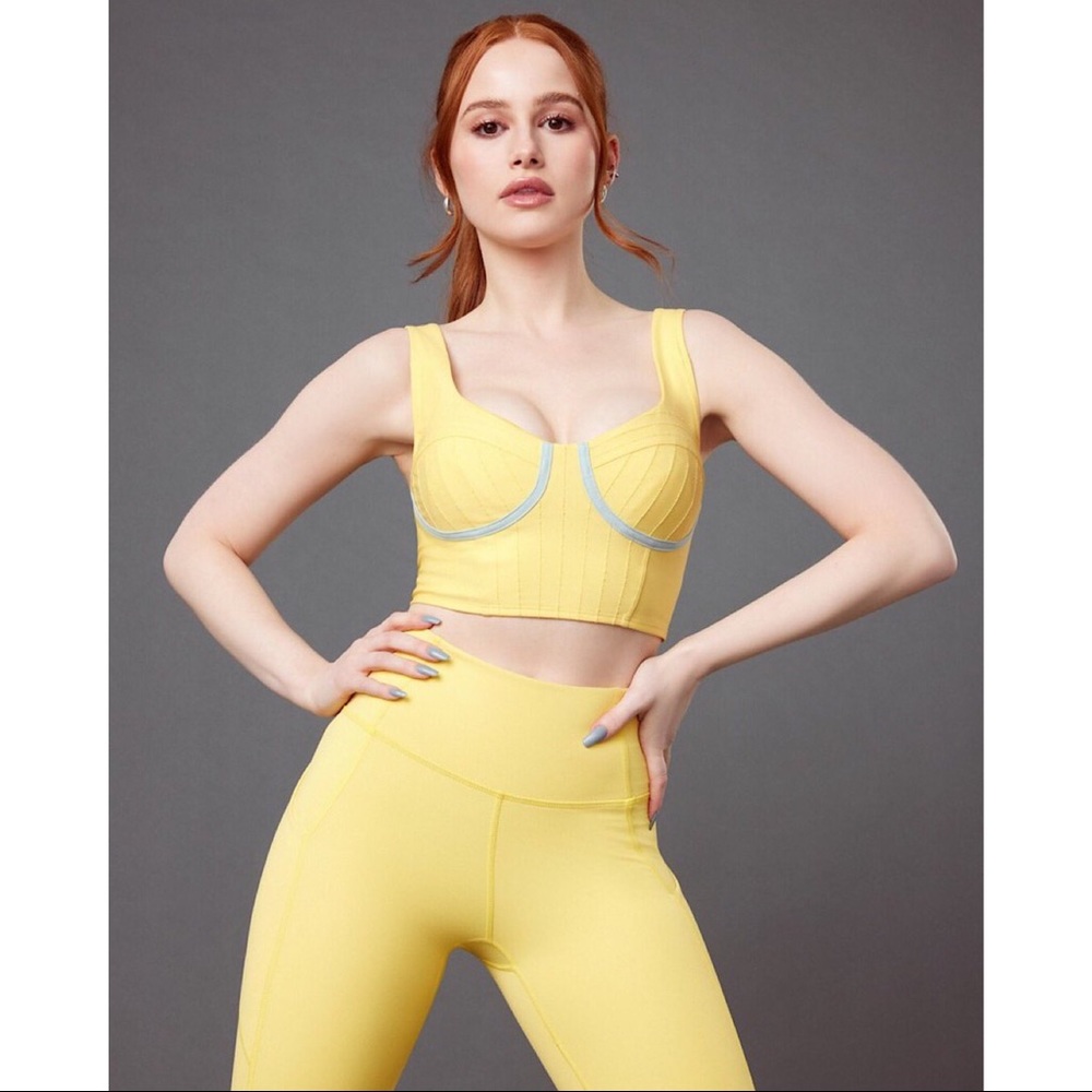 Madelaine Petsch X Fabletics Resilient High Waisted Leggings Color Meyer XS 7/8 - Picture 7 of 15